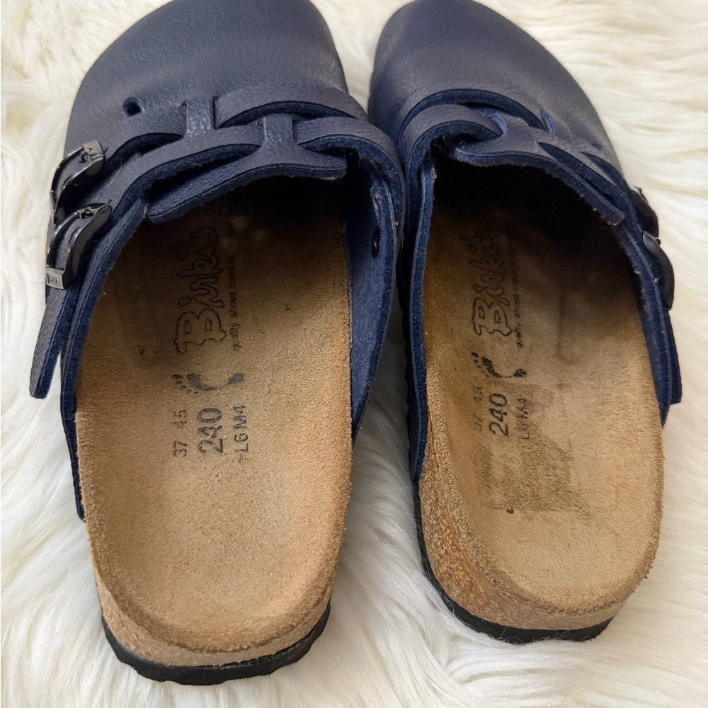 Birkenstock Dark Blue Leather Footwear - Picture 3 of 14